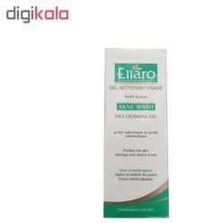 تصویر ژل شستشو صورت الارو مناسب پوست چرب و مستعد آکنه 150 میل Ellaro Gel Face Wash For Oily And Acne Prone Skin 150ml