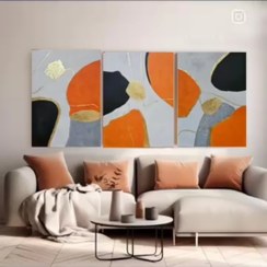 تصویر تابلو سه تکه مینیمال 