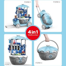 تصویر اسباب بازی مدل کالسکه ست دندانپزشکی طرح 4 حالته سیار کد 25713 