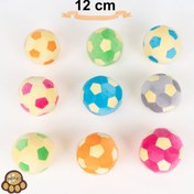 تصویر عروسک توپ پارچه ای نانو کوچک - زرد طوسی Small Fabric Ball