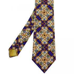 تصویر کراوات مردانه مدل کاشی کاری سنتی کد 1152 