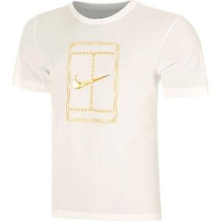 تصویر تیشرت ورزشی نایکی مدل Tennis Court Gold Logo 