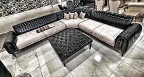 تصویر مبلمان چوبکا مبل ال چرم راحتی کد17 El Carlos sofa