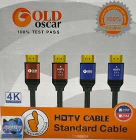 تصویر کابل 25 متری HDMI GOLD OSCSR 4K 