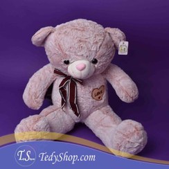 تصویر عروسک خرس صورتی بزرگ 