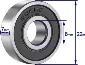 تصویر بلبرینگ اسکیت برد 608RS 