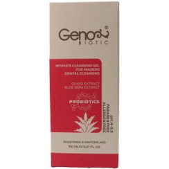 تصویر ژل بهداشتی پروبیوتیک دوشیزگان ژنوبایوتیک حجم ۱۵۰ میلی لیتر 