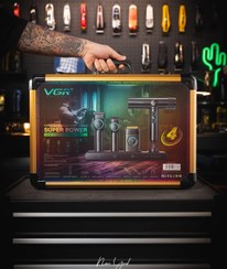 تصویر ست ماشین اصلاح حرفه‌ای وی جی آر مدل VGR-STEBLRES PRO 4in1 