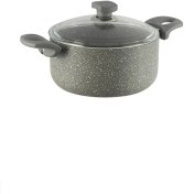 تصویر قابلمه سایز 22 نچسب ریوالد مدل یورک (طوسی) RIWALD York Granite 22x10.4 cm Pot