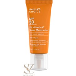 تصویر ضدآفتاب پائولاز چویسPaula’s Choice 5% Vitamin C Sheer Moisturizer SPF 50 - حجم 15 میل 