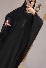تصویر مانتو عبا ارزان در کرج طرح ورساچه مانتو پانچ طرح ورساچه عبای مجلسی دو لایه حریر و آستری همراه شال قد کار ۱۴۰ تا سایز ۵۴ ا Abaya Abaya