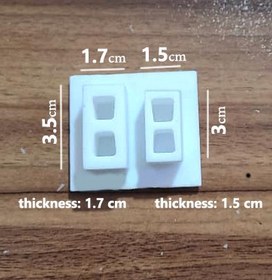 تصویر قالب سیلیکونی مینیاتوری ۲ عددی 