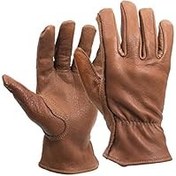 تصویر دستکش‌های کاری چرم بوفالوی آمریکایی، 650، سایز: بزرگ American Made Buffalo Leather Work Gloves , 650, Size: Large