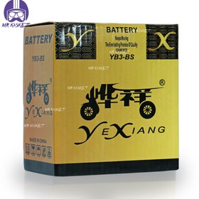 تصویر باتری موتورسیکلت yexiang مدل ۱۲V3H (هوندا معمولی بدون استارت) 