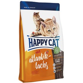 تصویر غذای خشک گربه هپی کت Happy cat مخصوص گربه های بالغ با گوشت سالمون- ۱٫۴ کیلوگرمی 