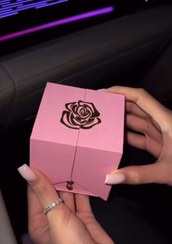 تصویر باکس گل جاودان همراه بگ دستی 