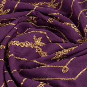 تصویر خامه دوزی بنفش تیره 598 