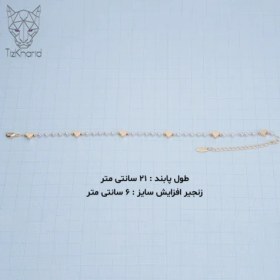 تصویر پابند YSX لاو پرل pearl and heart anklet gold YSX