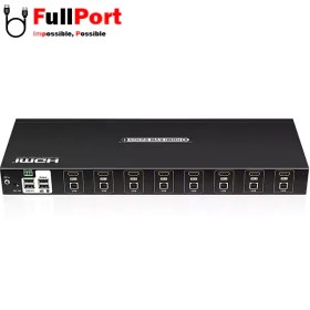 تصویر سوئیچ کی وی ام 8 خروجی اتومات HDMI+USB لایمستون مدل LS-HK0801 LimeStone LS-HK0801 HDMI+USB 8 Port Automatic KVM Switch