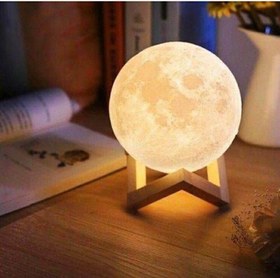 تصویر چراغ خواب ماه طرح قلبی و دایره moon lamp