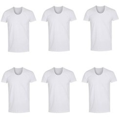 تصویر زیرپوش نیم آستین مردانه بسته 6 عددی 