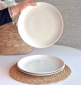 تصویر بشقاب پلوخوری طرح ایکیا بن سای- رنگ صدفی 