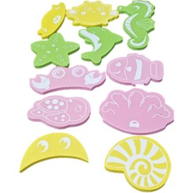 تصویر فوم رنگی طرح دار حمام کودک (10 عددی) 