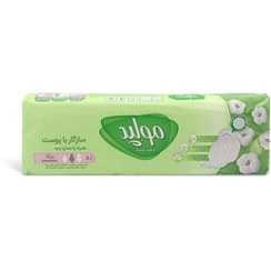 تصویر نوار بهداشتی بالدار ضخیم مشبک سایزبزرگ سازگارباپوست مولپد 8 عدد Molped Ultra Large Sanitary Pad 8pcs