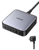 تصویر شارژر NEXODE 200W GAN II 6 DESKTOP STATION CHARGER 4XUSB C 2XUSB A GRAY 40914 Ugreen 