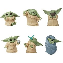 تصویر اکشن فیگور بی بی یودا مجموعه ۶ عددی مناسب خردسال و کودک 