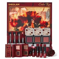 تصویر پک آرایشی آمبر رز شیگلم | Sheglam Ember Rose Collection Pack | مجموعه کامل آرایش با رژ لب، رژگونه، سایه و بسته‌بندی چراغ‌دار 