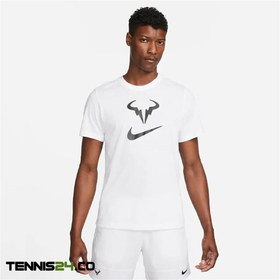 تصویر تی شرت تنیس مردانه نایک NikeCourt Dri-FIT Rafa – سفید 