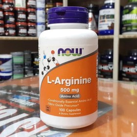تصویر آرژنین ناو 500 میلی گرم 100 عدد NOW Foods, L-Arginine, 500 mg, 100 Veg Capsules