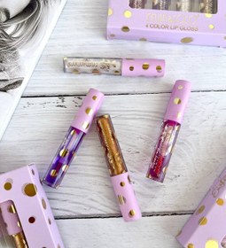 تصویر ست ۴ عددی شاین لب و روغن لب کوین کوکو kevin and coco lipgloss set 