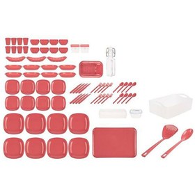 تصویر سبد پیک نیک 85 پارچه لیمون مدل 896 - کرم 