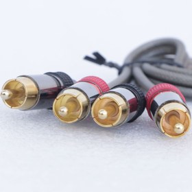 تصویر کابل آرسی حرفه ای برند کریستال طول یک متر کد 13 Crystal 1 meter rca cable