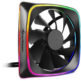 تصویر فن کیس کامپیوتر شارکن RGB SHARK Lights Sharkoon RGB SHARK Lights 120mm Case Fan