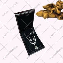 تصویر جعبه نیم ست چوبی جواهر مدل سلطنتی 