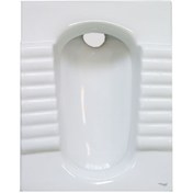تصویر کاسه توالت ایرانی(زمینی) مدل آرسیتا ریم باز برند چینی بهداشتی گاتریا(چینی‌نام) 