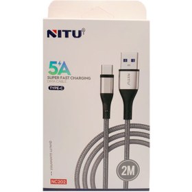 تصویر کابل تبدیل USB به Type-C نیتو مدل NC202 طول 2 متر NITU NC202 USB To Type-C 2M