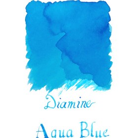 تصویر جوهر خودنوی دیامین رنگ آبی آبی DIAMINE INK Aqua Blue 