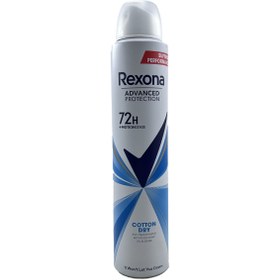 تصویر اسپری دئودورانت رکسونا زنانه کوتون درای 72ساعته 200 میل Rexona Cotton Dry For Women Deodorant  72H Spray 200ml