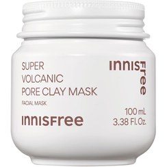 تصویر ماسک خاک رس پاک کننده منافذ حاوی AHASuper Volcanic | اینیس فری Super Volcanic AHA Pore Clearing Clay Mask | innisfree