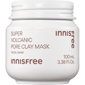 تصویر ماسک خاک رس پاک کننده منافذ حاوی AHASuper Volcanic | اینیس فری Super Volcanic AHA Pore Clearing Clay Mask | innisfree