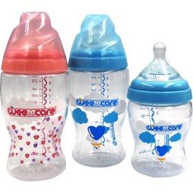 تصویر بطری شیر خوری دهانه عریض b324 سایز 2 وی کر Wee Care B326 Baby Bottle