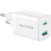 تصویر شارژر دیواری راوپاور مدل RP-PC170 ا RavPower RP-PC170 30W 2-Port Wall charger RavPower RP-PC170 30W 2-Port Wall charger