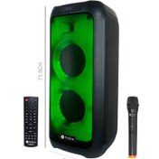 تصویر اسپیکر بلوتوثی رم و فلش خور ProOne PSB4935 + میکروفون و ریموت کنترل ProOne PSB4935 Wireless Speaker