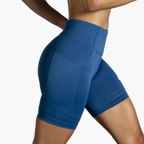 تصویر بایکر ورزشی زنانه بروکس Brooks Method 8″ Short Tight آبی تیره 