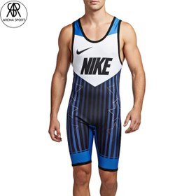 تصویر دوبنده کشتی مردانه طرح نایک | راحت، تنفسی و مناسب تمرین و مسابقه - سفید/قرمز / XXL Men’s Nike Style Wrestling Singlet | Breathable, Comfortable & High Performance – Arenasporter