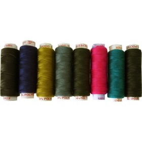 تصویر نخ خیاطی مدل موج کد Y6846 بسته 8 عددی 